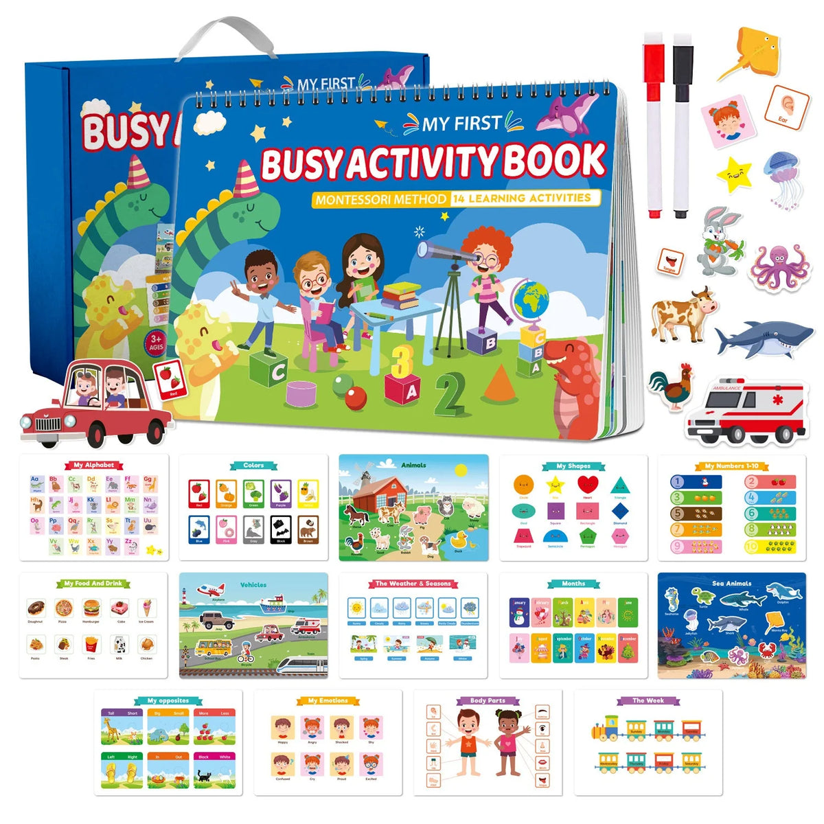 Activity Book Interactive Matching Colors Numbers & Shapes