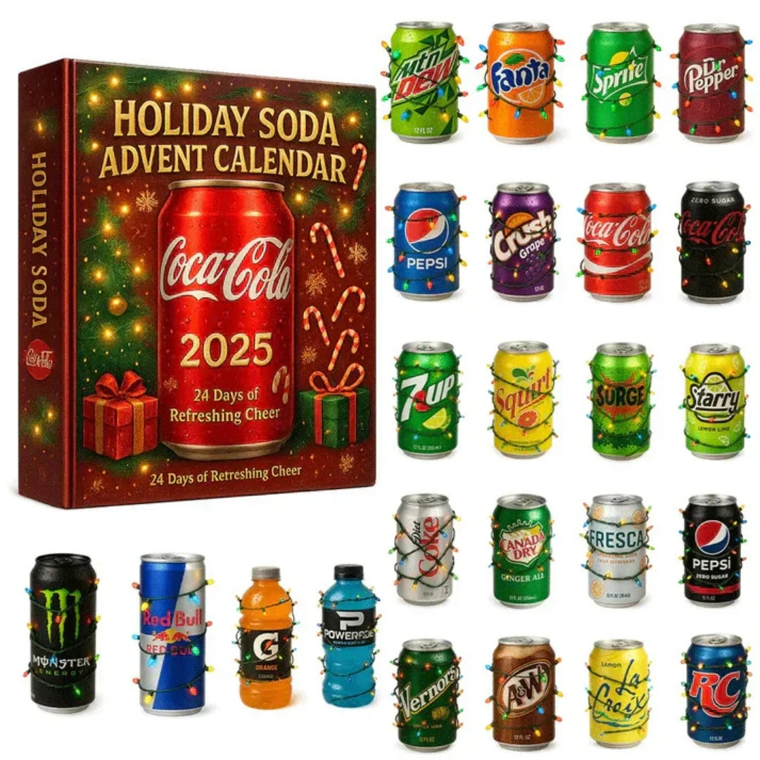 Advent Calendar 24 Mini Bottle Ornaments Numbered Compartments