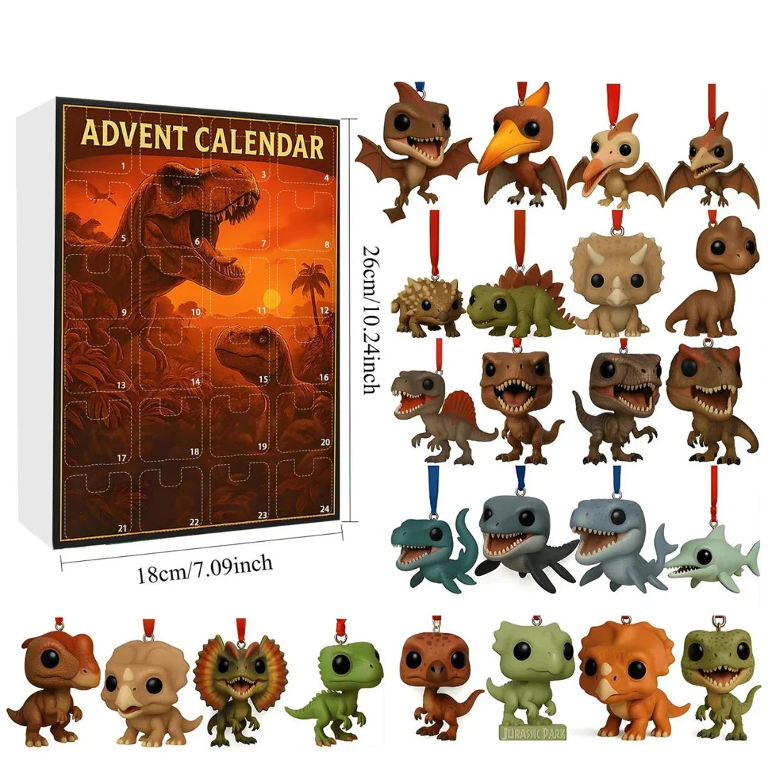 Advent Calendar Dinosaur Figures Set of 24