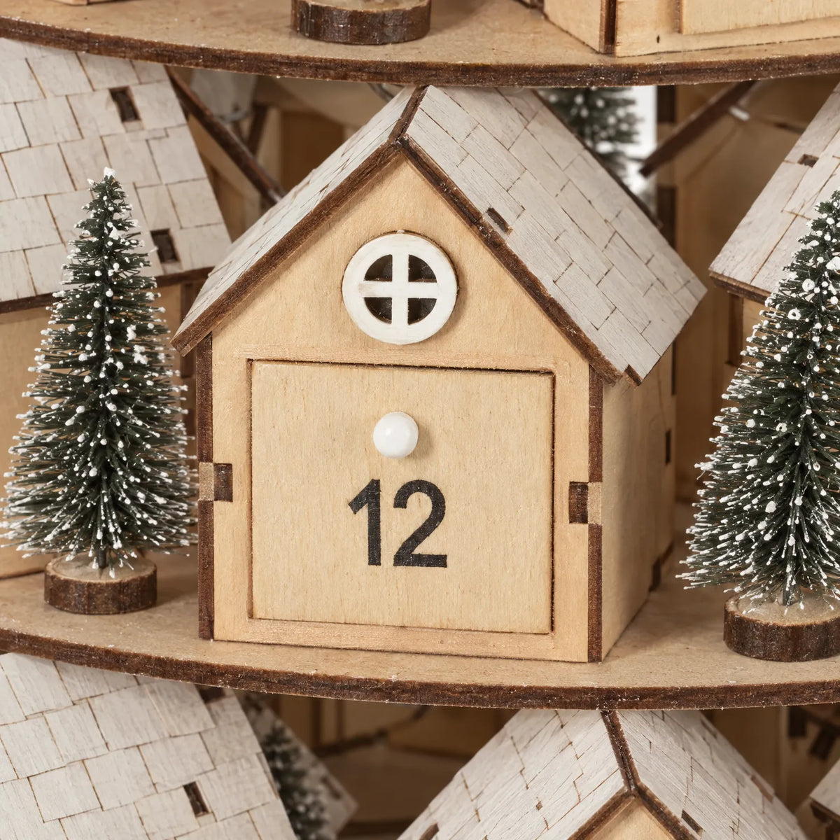 Advent Calendar Wooden 5-Tier 25 Numbered Drawers