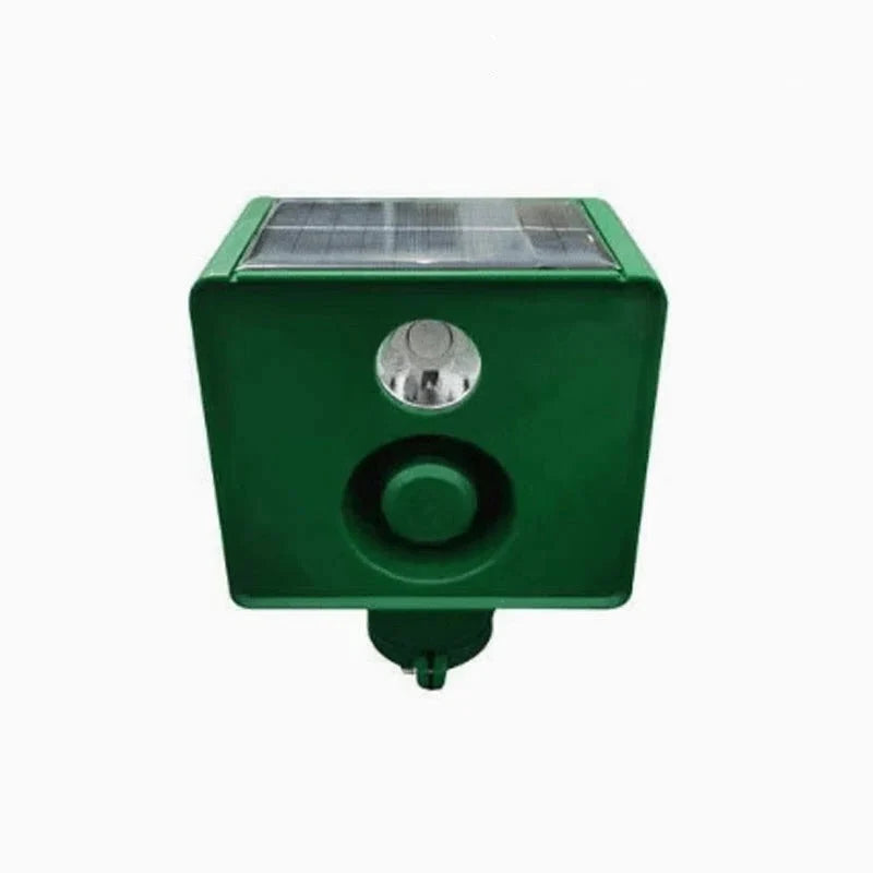 Animal Deterrent Solar Dual Flashing Lights & Alarm Weather-Resistant