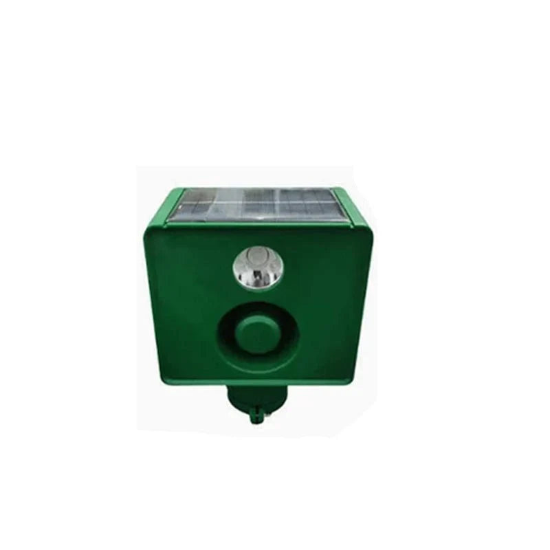Animal Repellent Device Solar-Powered Alarm & LED Deterrents