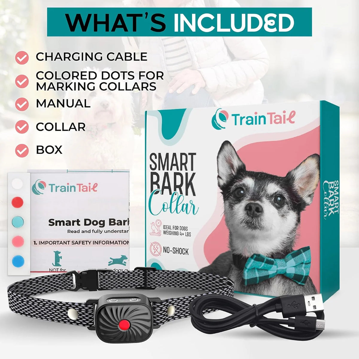 Anti-Bark Collar Sound & Vibration Rechargeable