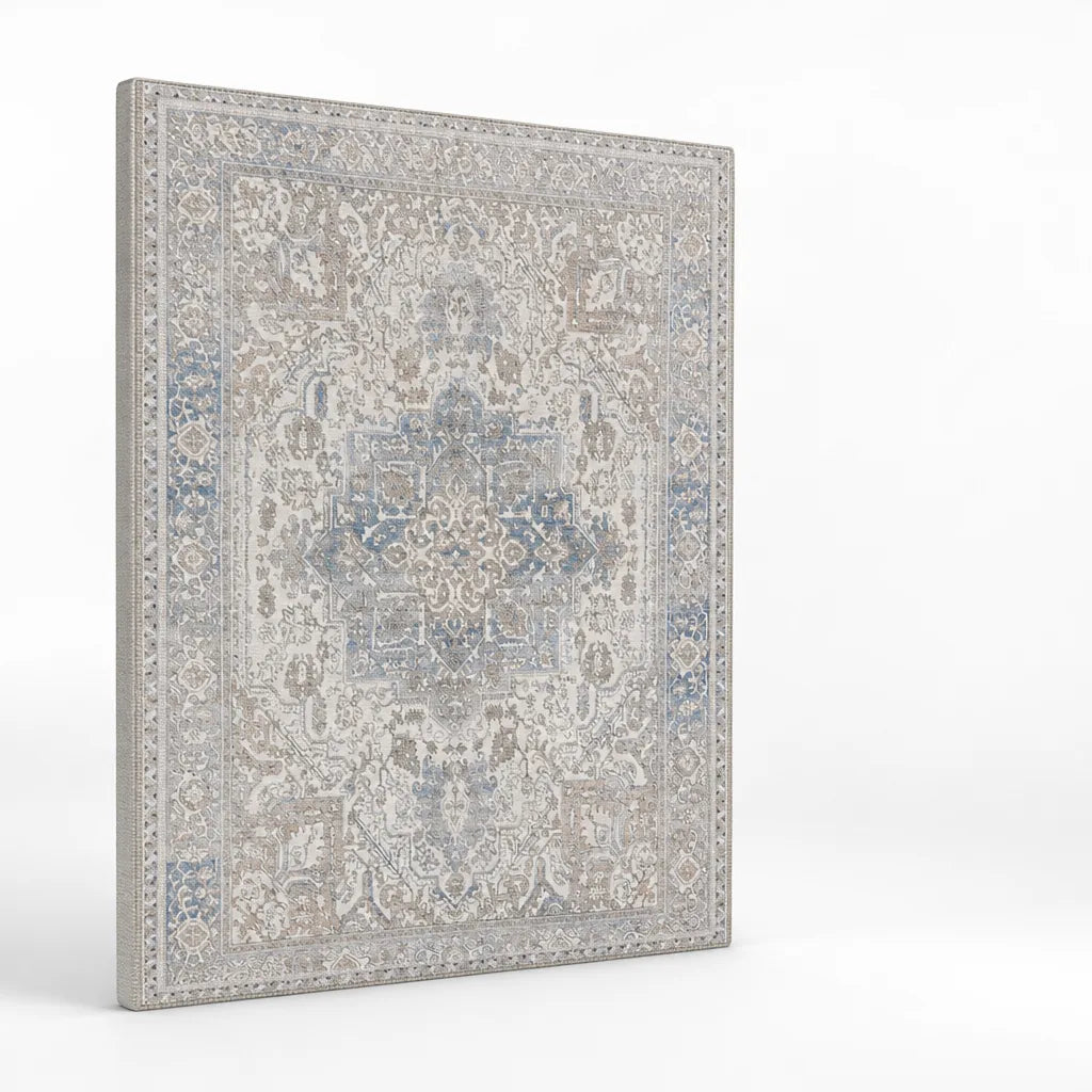 Area Rug Vintage-Inspired Durable Fibers & Non-Slip Backing