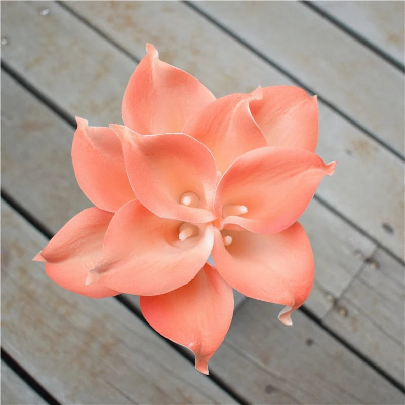 Artificial Calla Lily Bouquet Real-Touch Set of 10