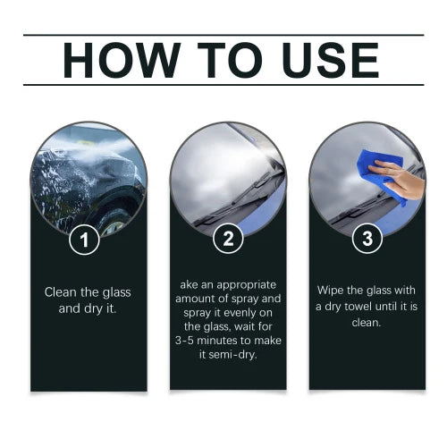 Automotive Glass Spray Hydrophobic Anti-Fog