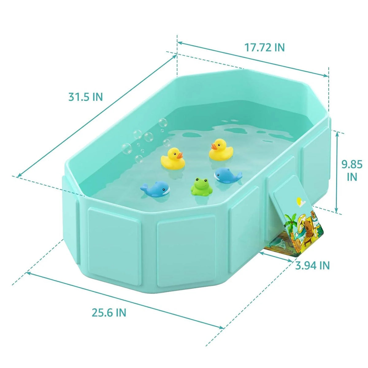 Baby Bathtub Collapsible Inflatable Cushioned Edge Anti-Slip Base