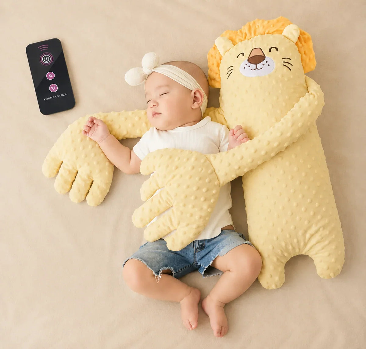 Baby Sleep Plush Toy Rhythmic Patting Remote Control