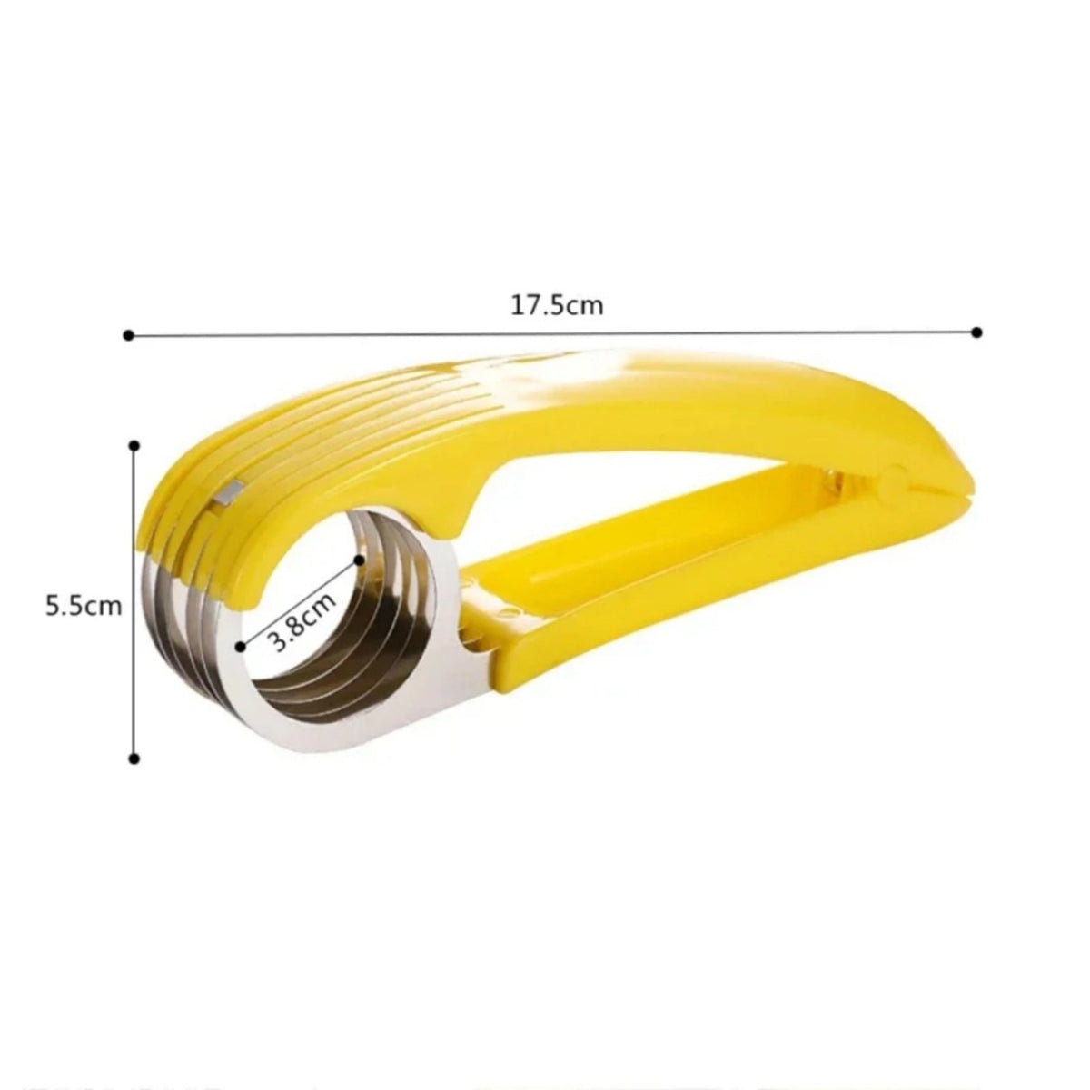 Banana Slicer Stainless Steel Curved Blade Angled Handle