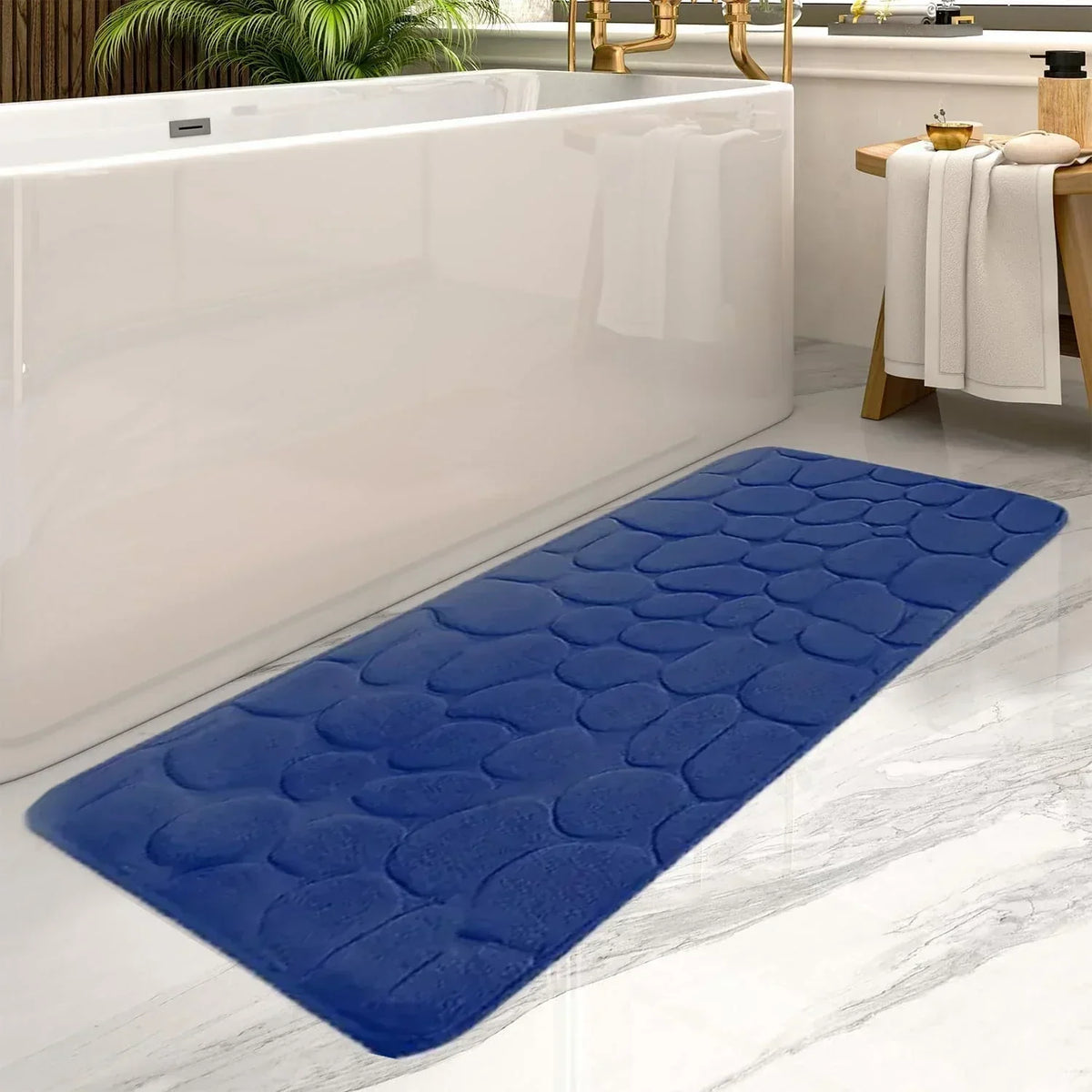 Bath Mat Microfiber Absorbent & Fast-Drying Non-Slip Backing