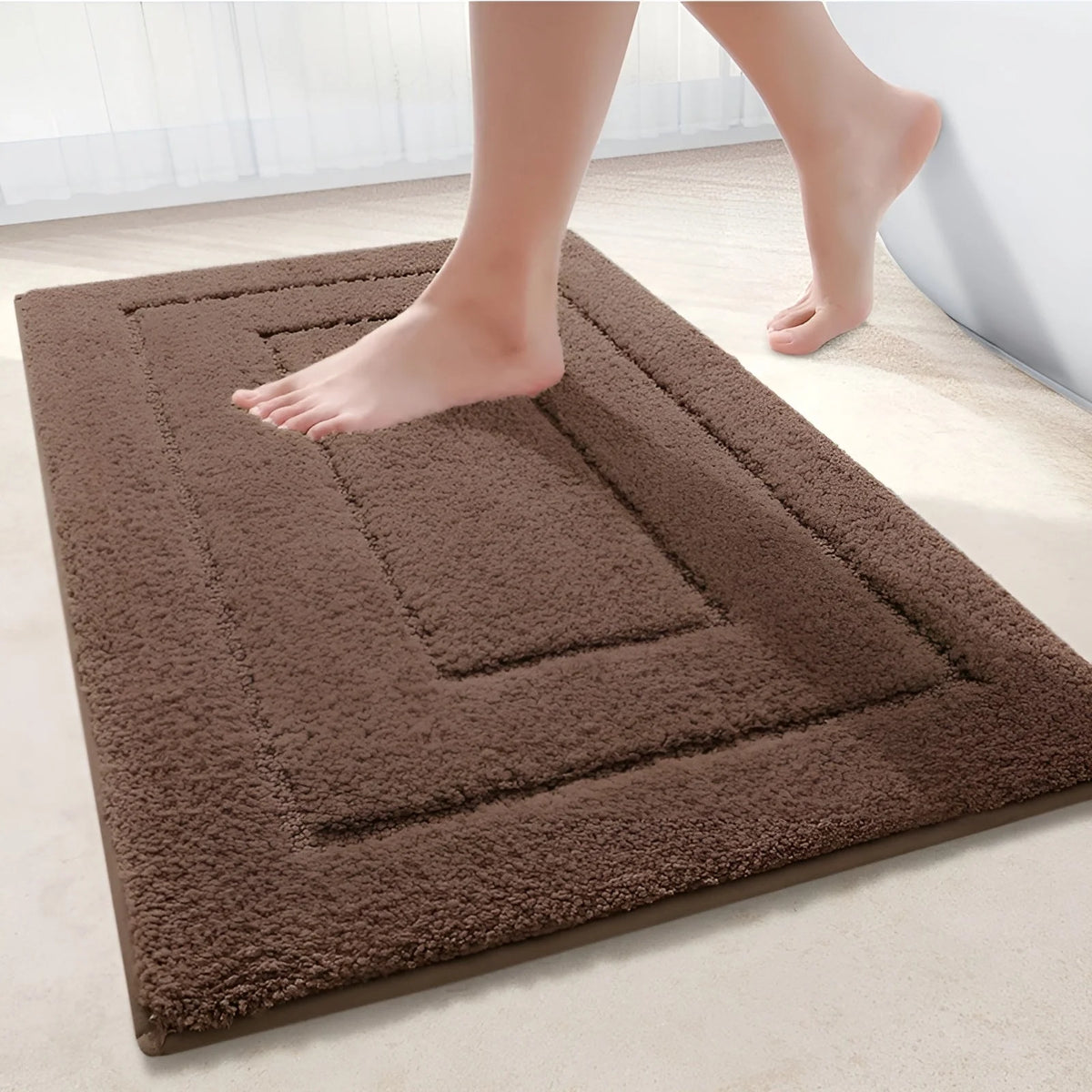 Bath Mat Microfiber Quick-Drying Non-Slip Machine Washable