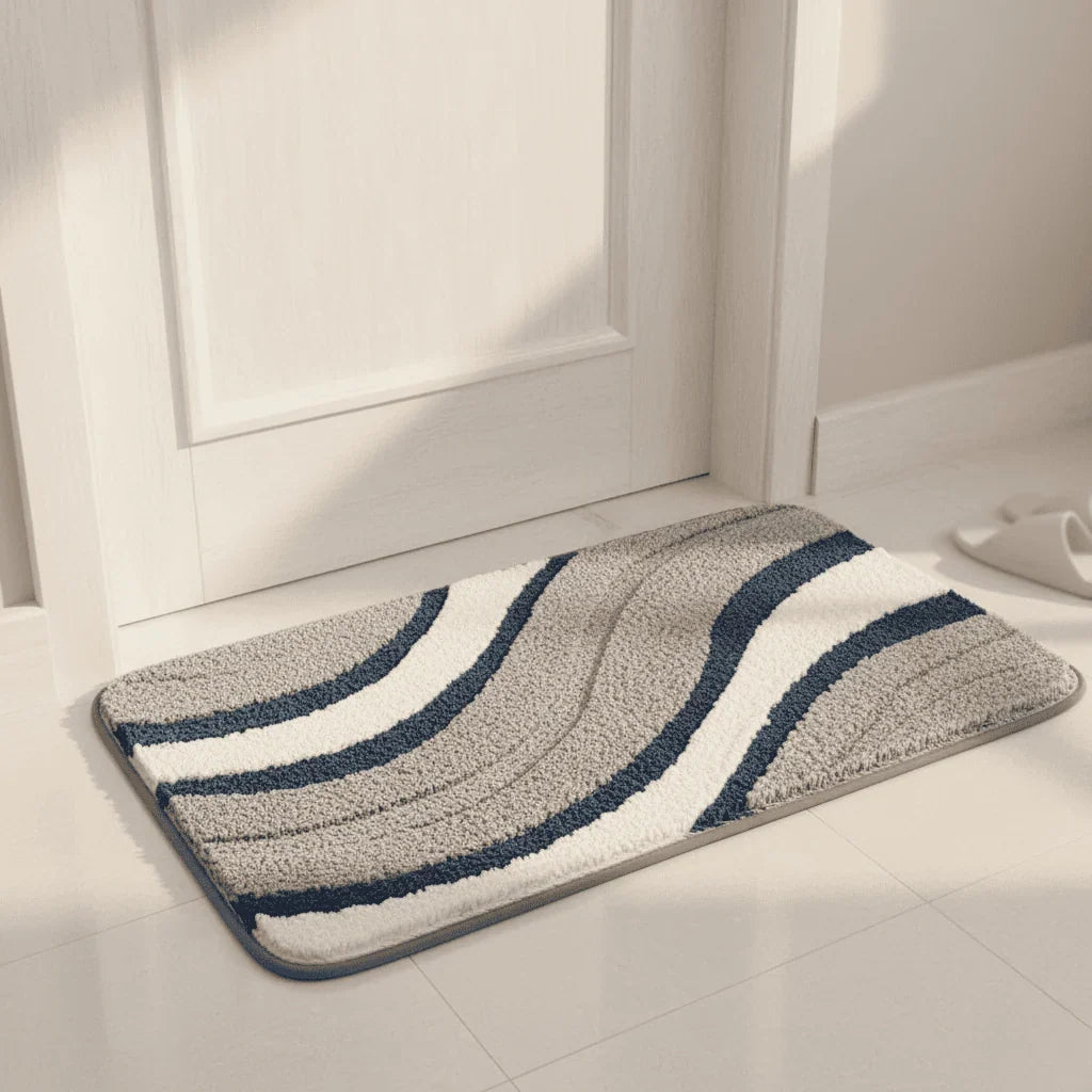 Bath Mat Organic Cotton Quick-Drying Non-Slip Machine Washable