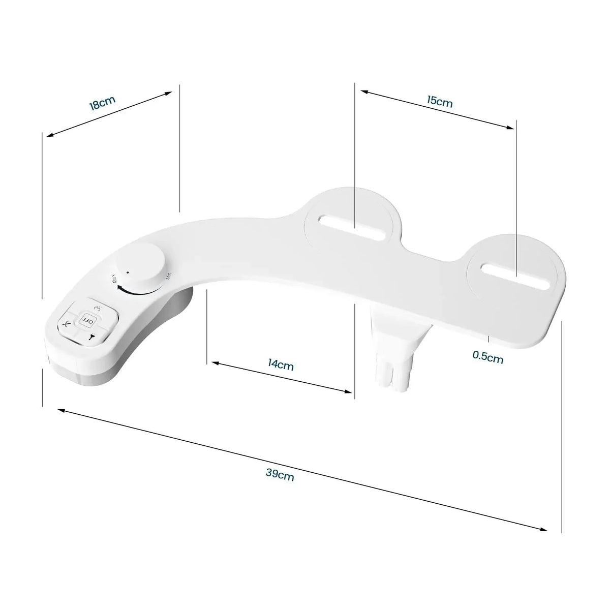 Bidet Attachment Dual Retractable Nozzles Adjustable Pressure Self-Cleaning