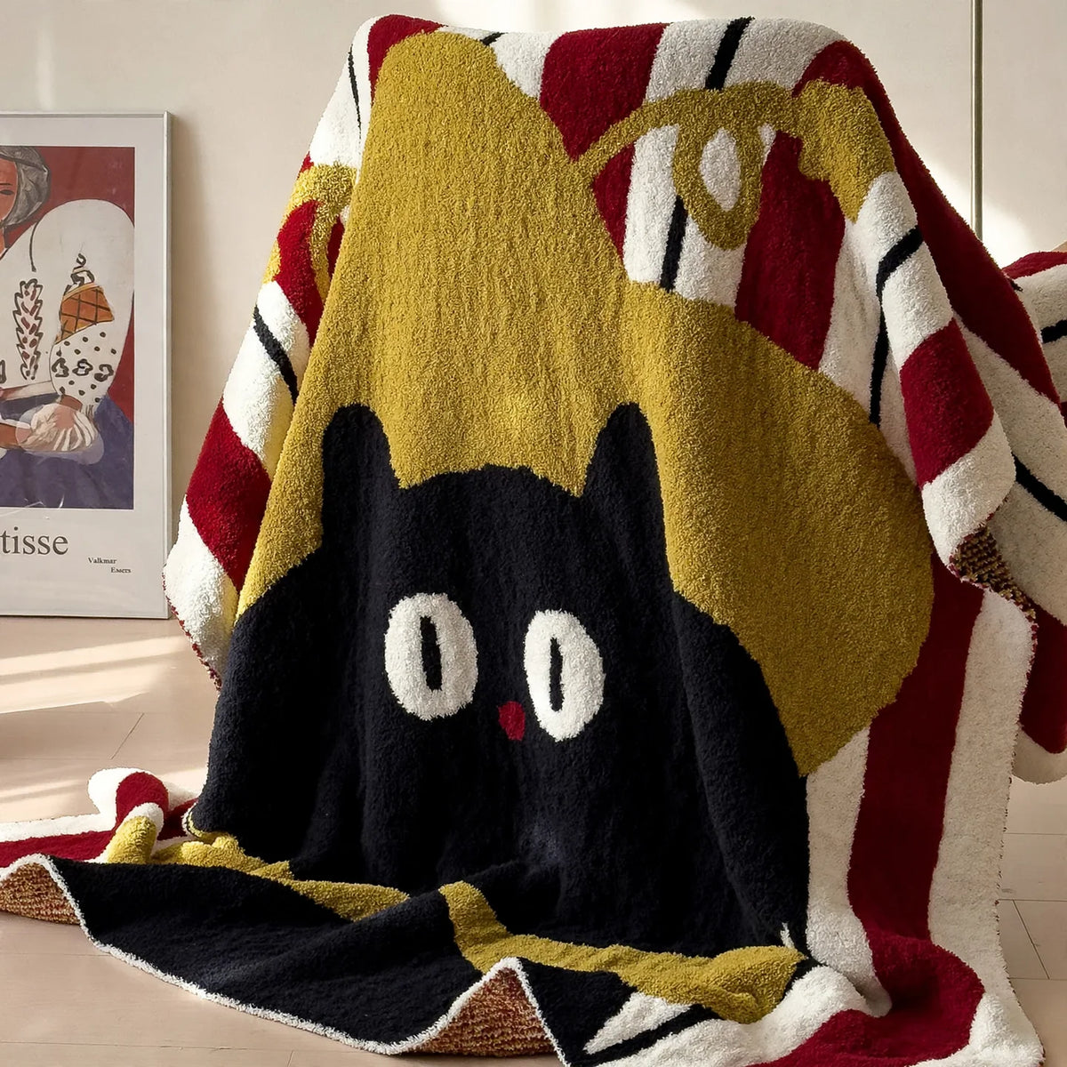 Blanket Wool Fluffy Lightweight Cartoon Design