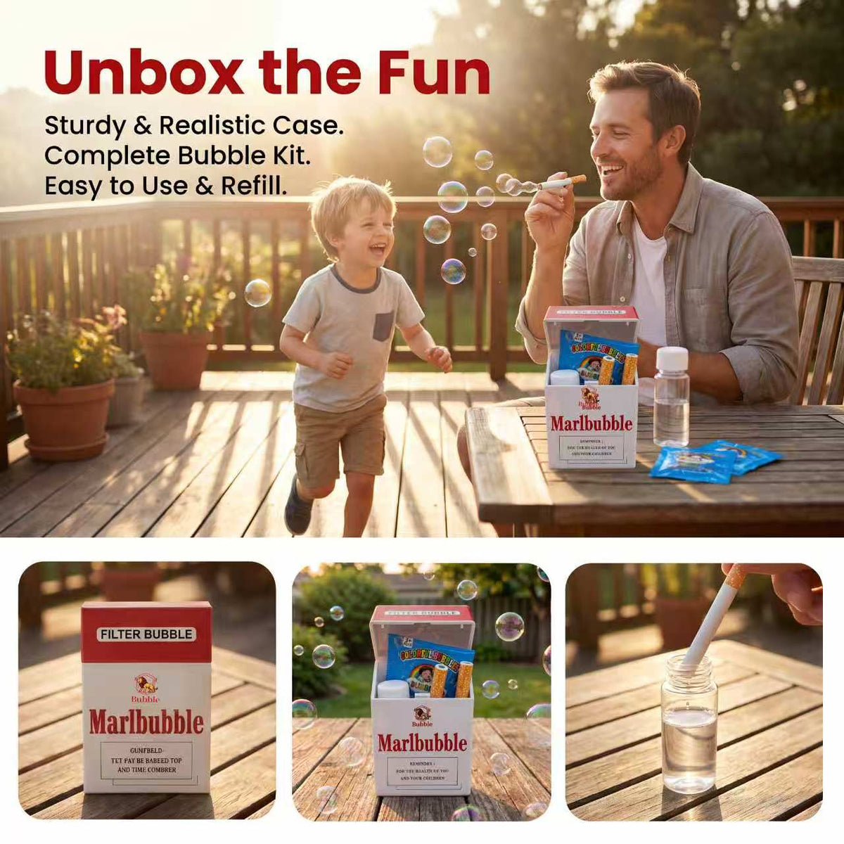 Bubble Blower Toy Pocket-Sized With Two Refills