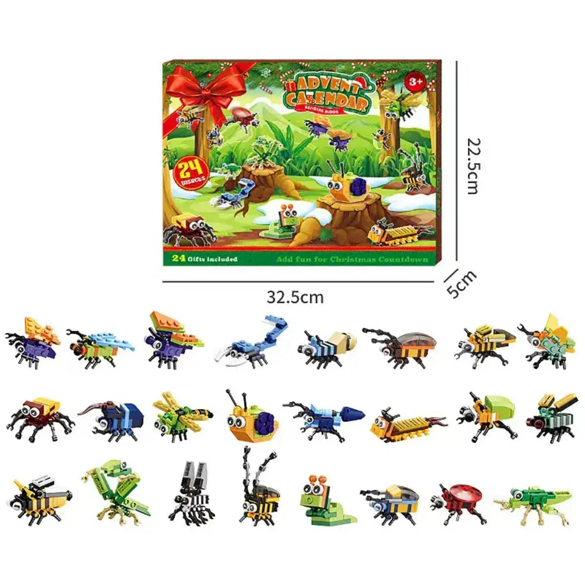Building Block Advent Calendar 24 Mini Builds Compatible Brick Systems