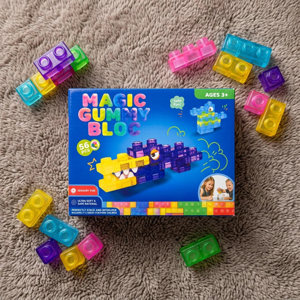 Building Blocks Soft Squishy Colorful Sensory Play