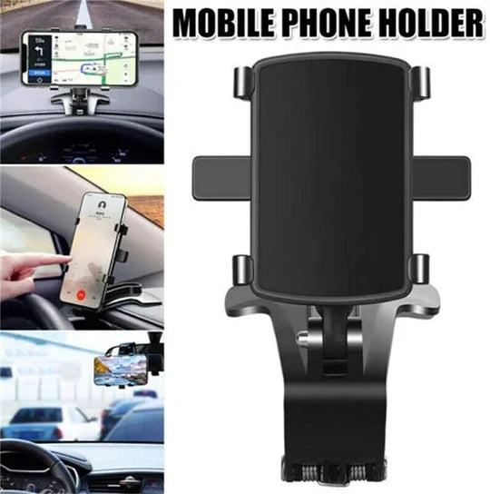 Car Phone Mount 360° Rotating Adjustable Angle Hands-Free Viewing