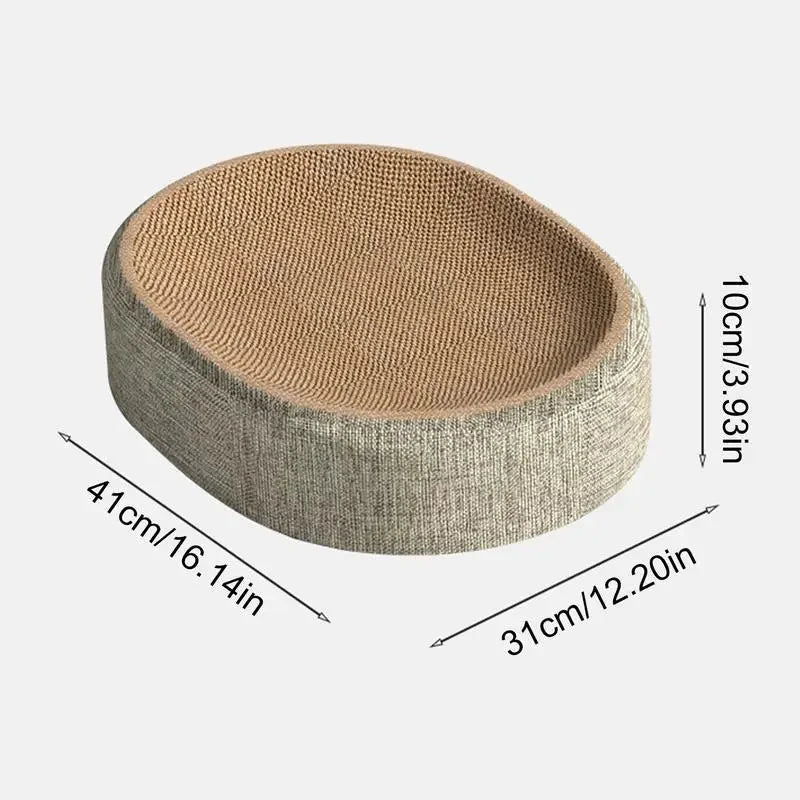 Cat Scratcher Bed Sisal Surface Concave Center Anti-Slip Base