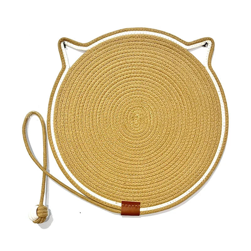 Cat Scratching Mat Natural Sisal Double-Sided Attached Toy