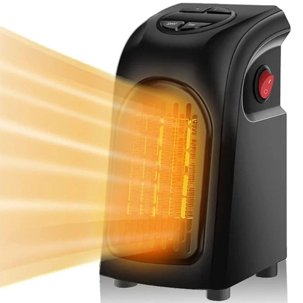 Ceramic Fan Heater Adjustable Thermostat Two Fan Speeds