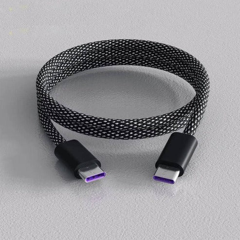 Charging Cable Magnetic Self-Coiling Braided Fabric