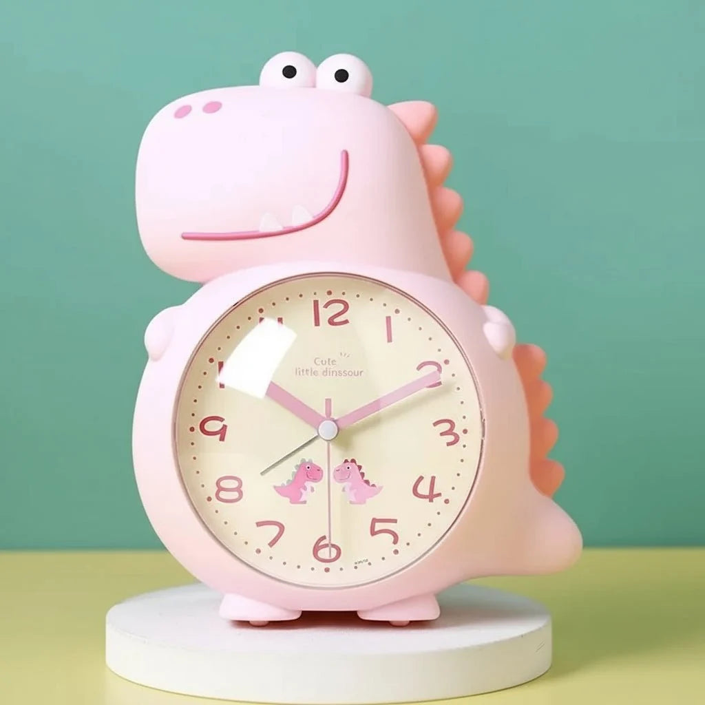 Children’s Alarm Clock Dinosaur Design Silent Operation Wake-Up Light