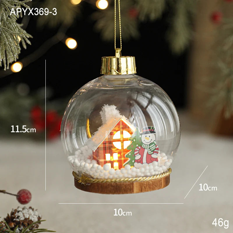 Christmas Bauble LED Snowy Landscape Design