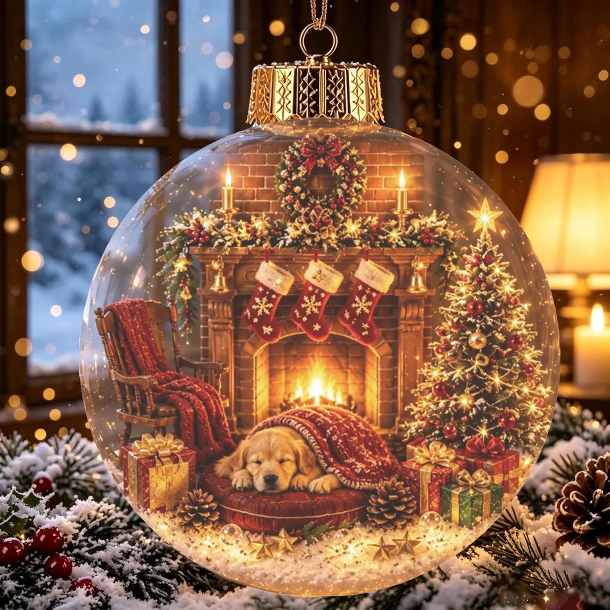 Christmas Ornament Multicolour 3.15-Inch Hanging or Tabletop Display