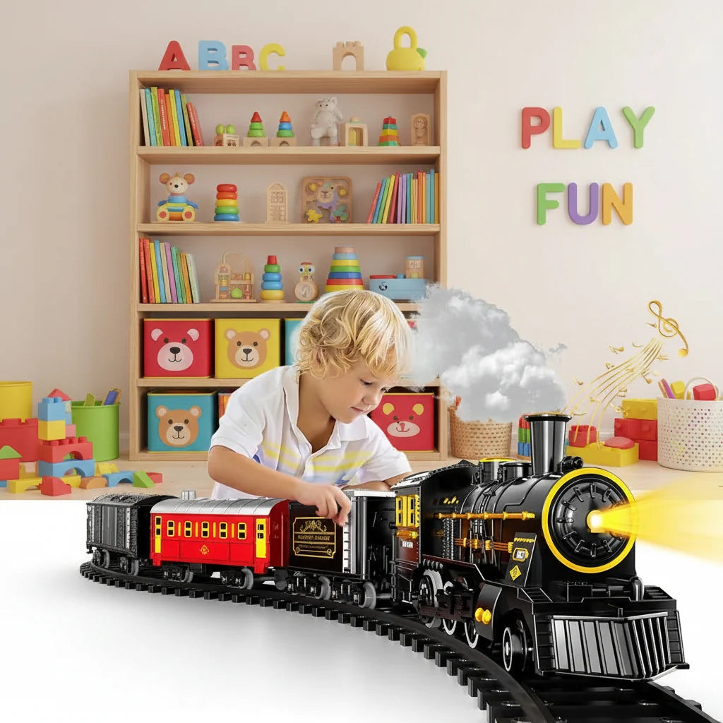 Christmas Train Set Electric Flexible Tracks
