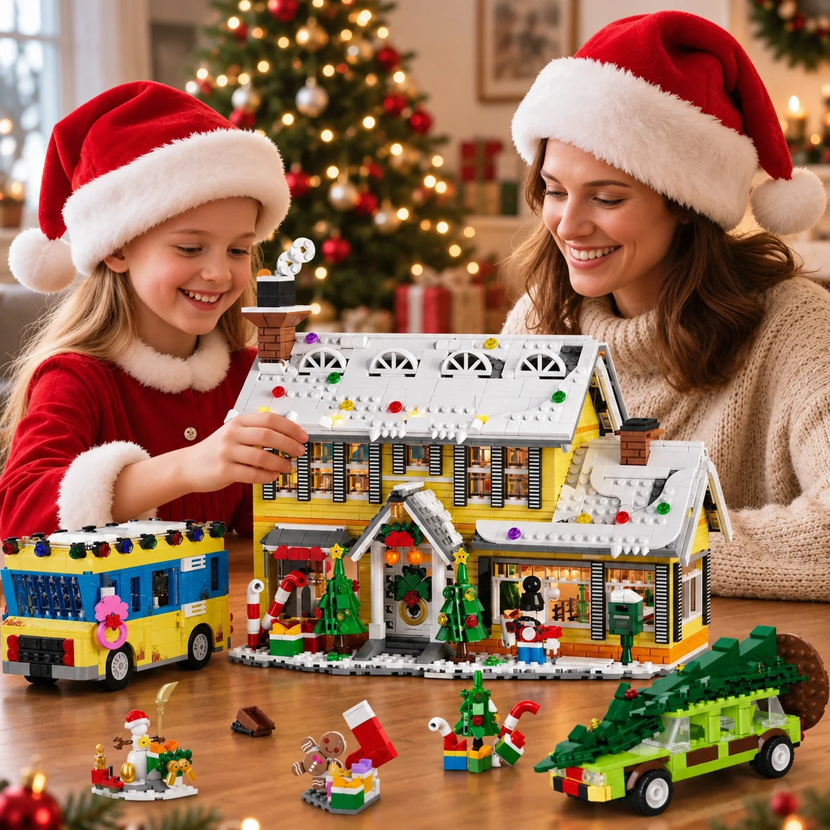 Christmas Village Building Kit 1993 Pieces Integrated LED