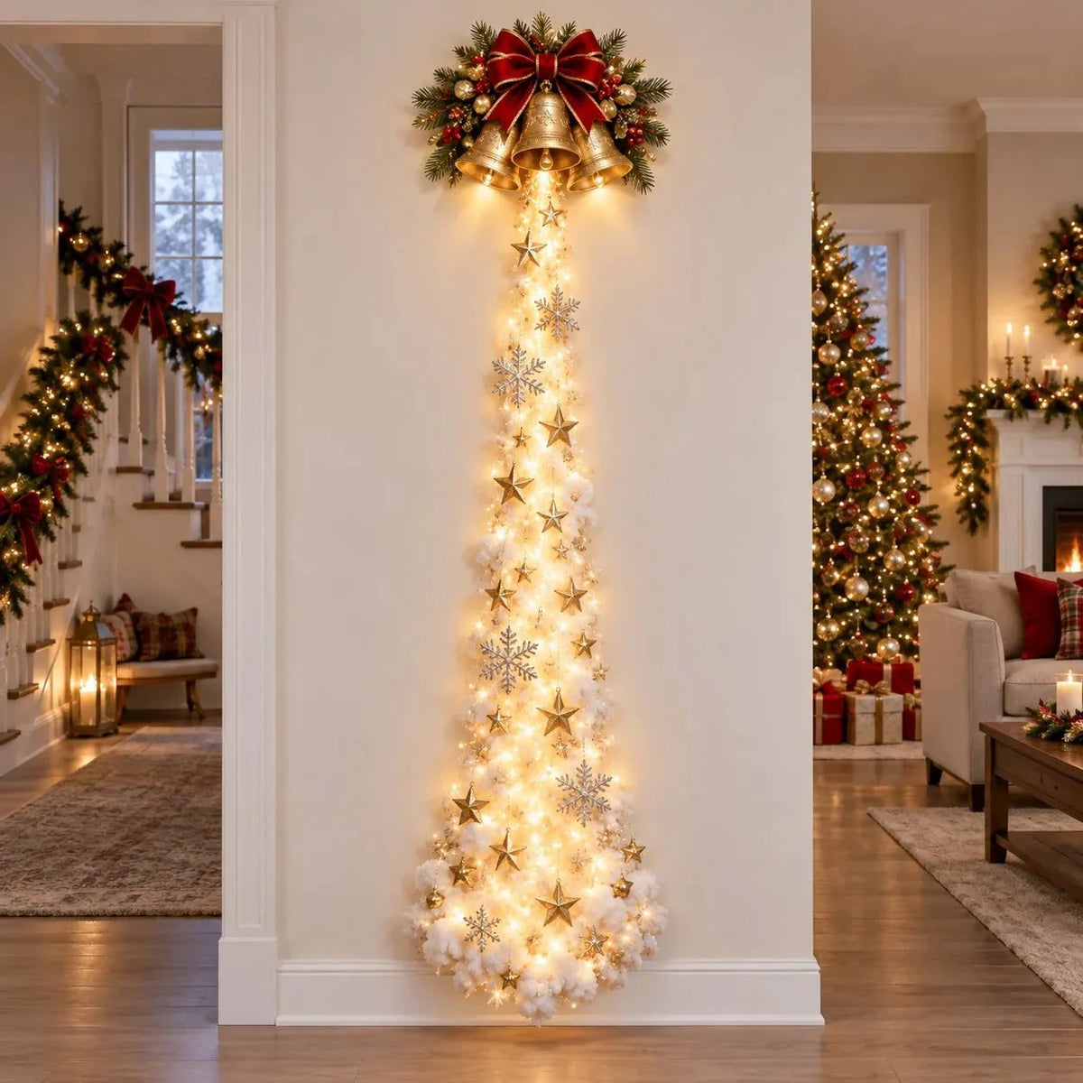 Christmas Wall Decor Illuminated Light Trail Five Designs