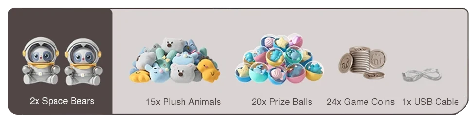Claw Machine Tabletop Arcade-Style 37 Prizes