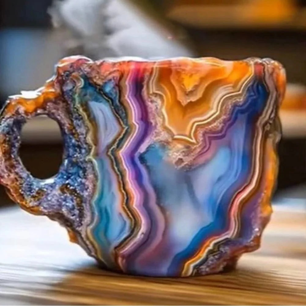 Coffee Mug Mineral Glass Crystal Clarity Comfortable Handle