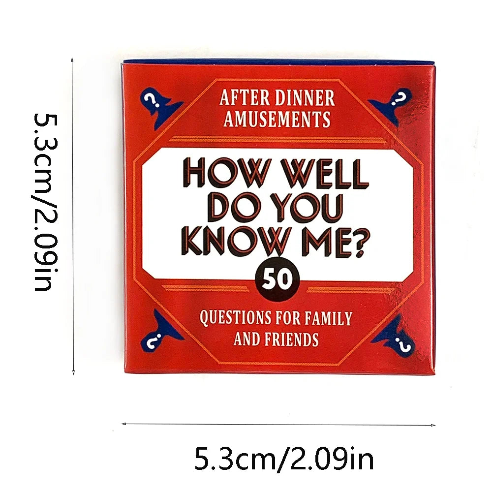 Conversation Card Game Guess-and-Reveal 50 Question Cards Pocket-Sized