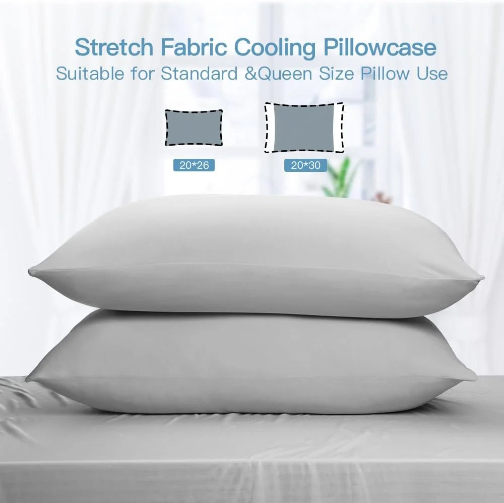 Cooling Pillowcases Set of 2 Hidden Zipper