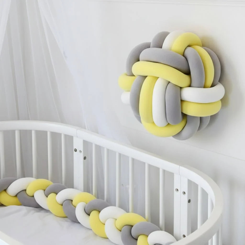 Crib Bumper Braided 100% Cotton Breathable
