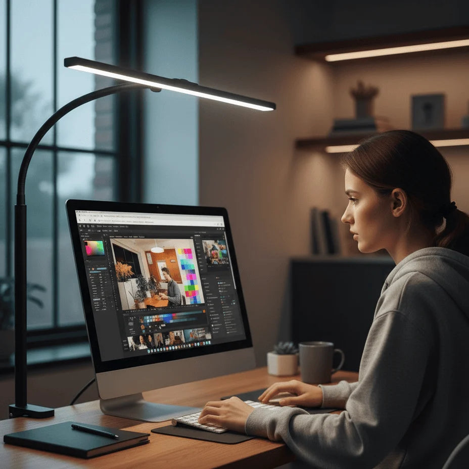 Desk Lamp Flexible Gooseneck Adjustable Brightness USB-Powered LED