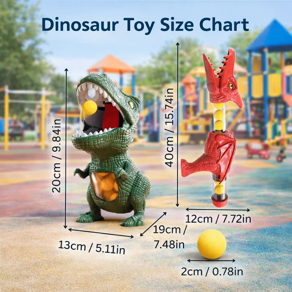 Dinosaur Target Game Manual Foam Ball Blaster