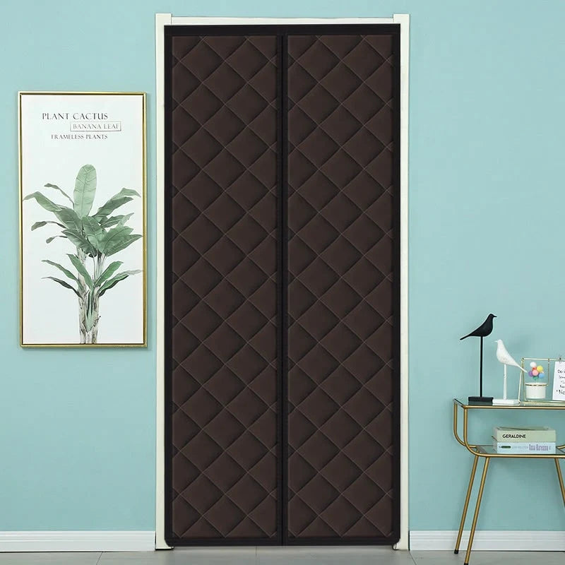Door Curtain Quilted Insulated Magnetic Center Closure