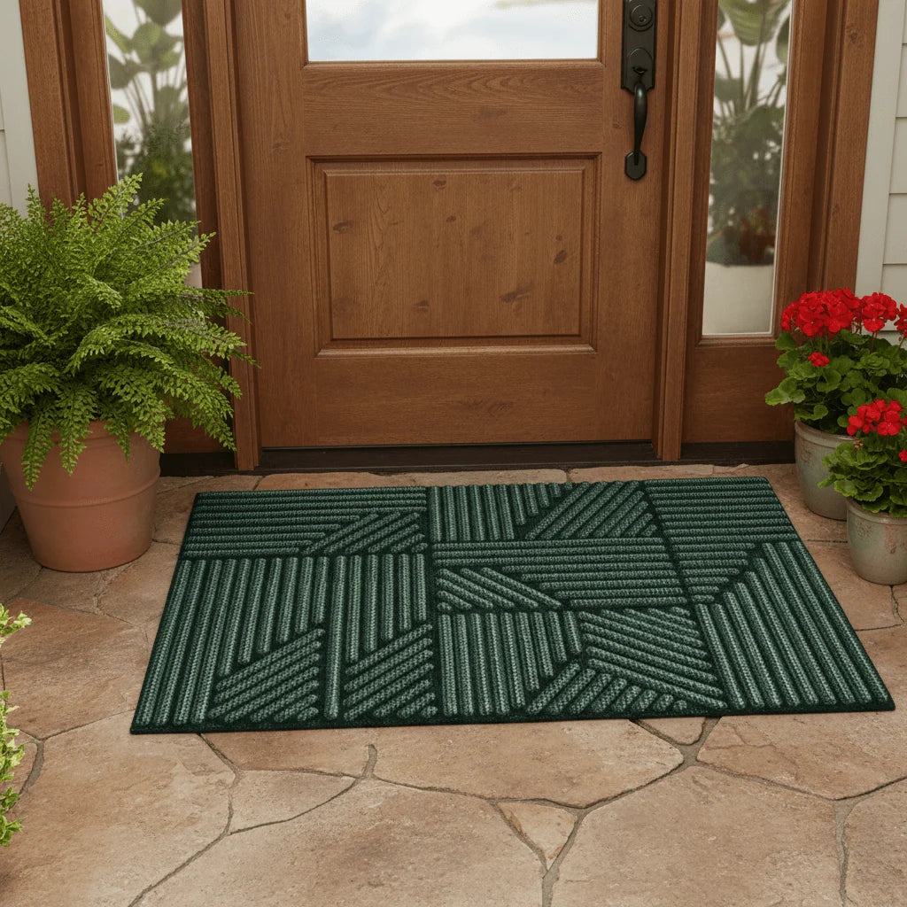 Doormat Absorbent Polyester Non-Slip Rubber Backing