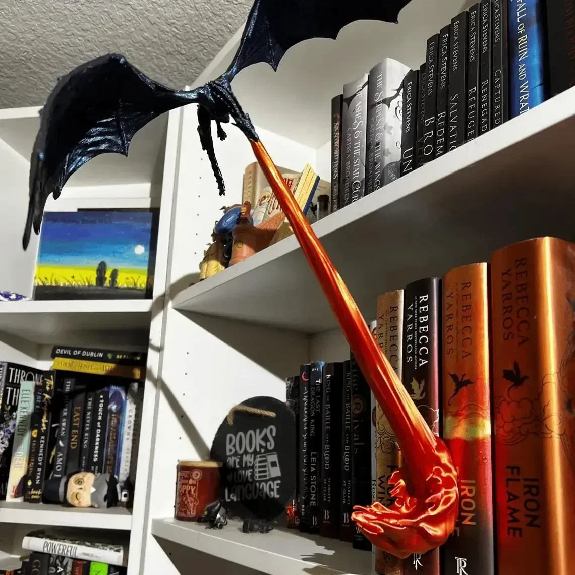 Dragon Bookend Flying Design Iridescent Finish
