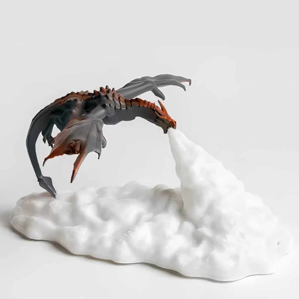 Dragon Night Light Flame Effect USB Rechargeable