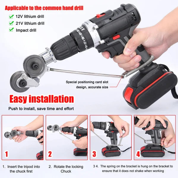 Drill Metal Cutting Adapter Steel Blades Precision Cuts