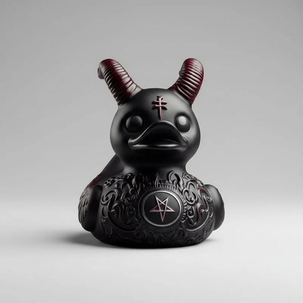 Duck Decoration Devil Horns & Spiked Collar