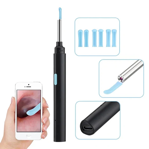 Ear Camera Scope 20X Magnification Wireless App Connection Anti-Fog Lens