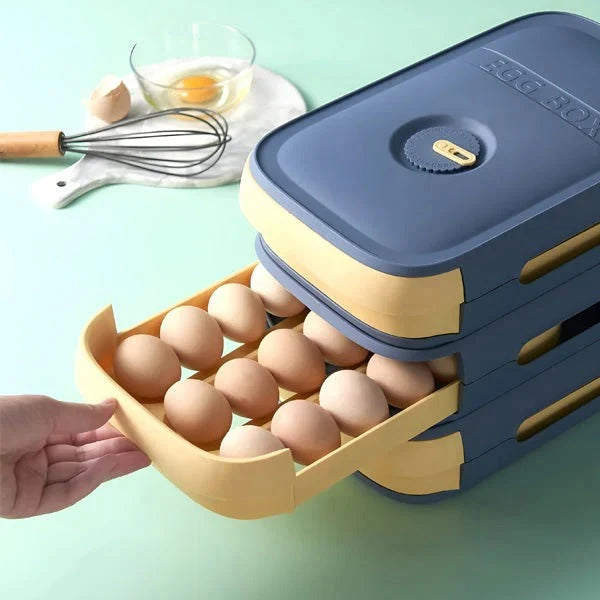 Egg Tray 12-Egg Capacity Rotating Date Dial Stackable Design