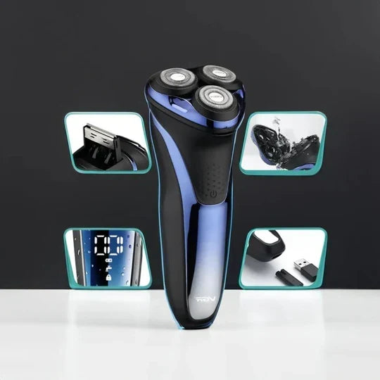Electric Shaver Flexible 3D Head LED Display