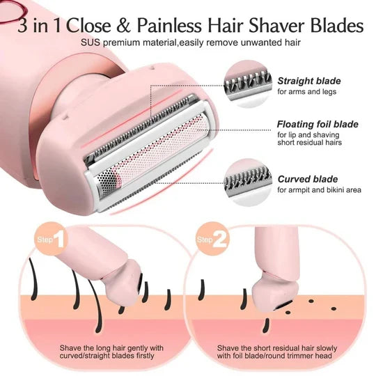 Electric Shaver Wet & Dry Waterproof 120-Minute Runtime