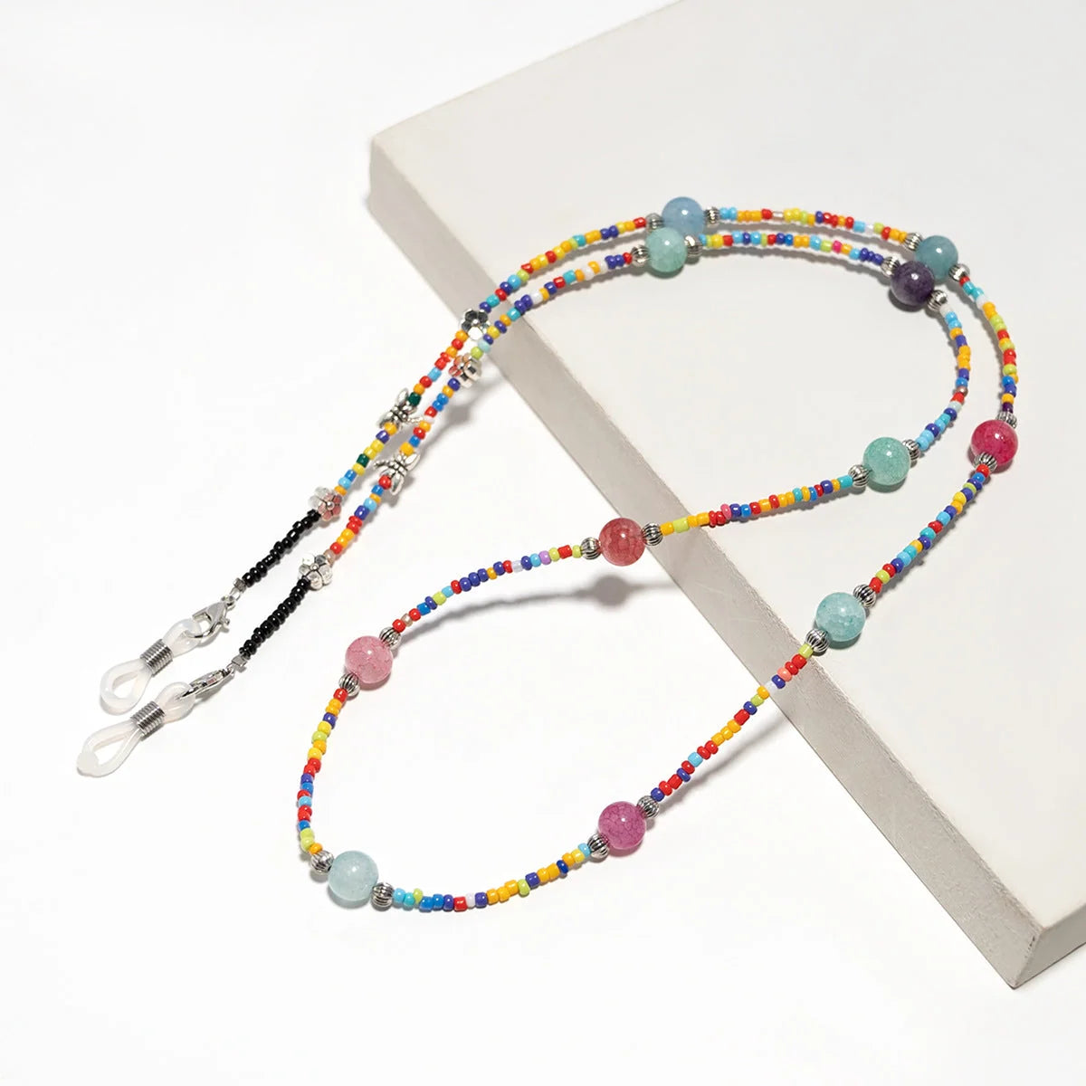Eyeglass Chain Colorful Beaded Adjustable Fit